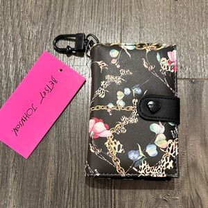 NWT Betsey Johnson Floral & Leopard Print Wallet